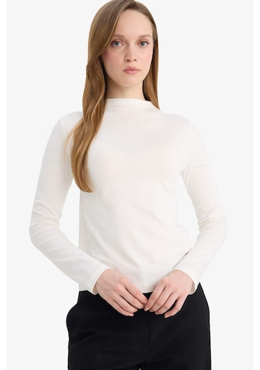 Defacto Slim Fit Modal Tunik G9242ax26sper105 Ekru-er105