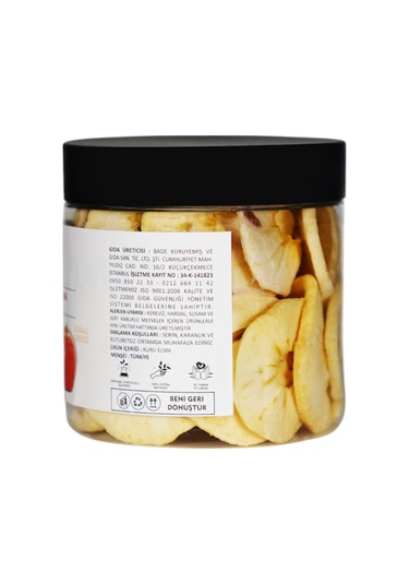 Elma Kuru Meyve Cipsi - Şekersiz Katkısız Doğal Sağlıklı Atıştırmalık 125 Gr. 125 G