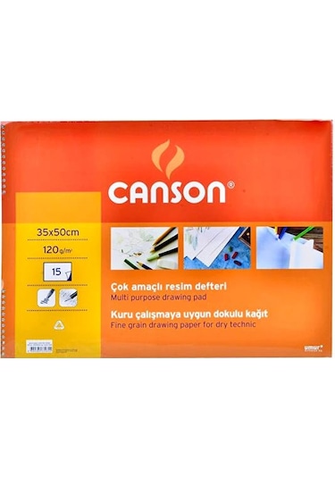 Canson Çok Amaçlı Resim Defteri 35x50 Cm 120 Gr 15 Yaprak
