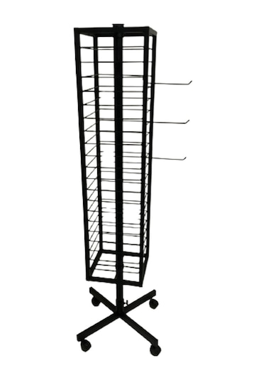 Kare Bijuteri Standı, Tekerlekli Orta Stant, Tesbihlik, Anahtar Askisi, Kılıf Standı 165x30x30 Cm Diğer