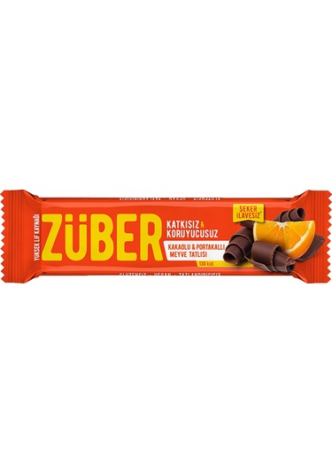 Züber Kakaolu & Portakallı Glutensiz Meyveli Bar  40 G