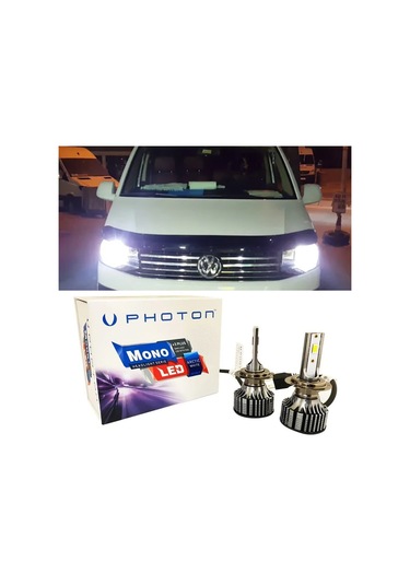 Vw Transporter T7 Led Xenon Uzun + Kısa Far Ampulü H4 Mono Yeni Seri Beyaz