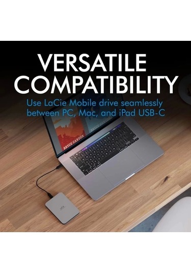 Lacie Mobile Drive Secure External Hard Drive Taşınabilir Hdd - Refresh Refresh 1 Tb Silver