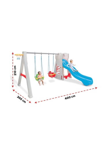 Pilsan Şato Kaydırak Ve Salıncak Seti