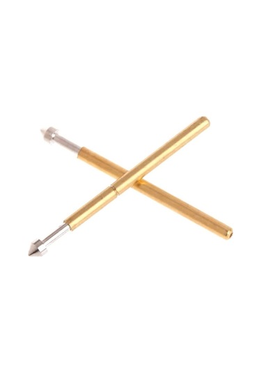 Pogo Pin P75-e2 100 Adet Set Altın Kaplama Yaylı Test Probu Pim 1.3mm Konik Kafa Programlayıcı