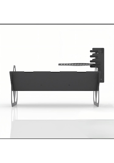 Katlanır Mangal 2mm Ateş Çukuru. Çift Izgaralı Fermuarlı Çanta Hediyeli