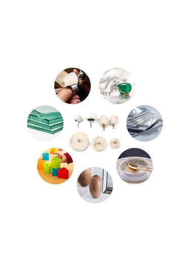 Geeroyoo 6.35mm Pamuklu Yün Cila Tekerlek Seti, 7 Parça - Hızlı Ve Etkili Parlatma