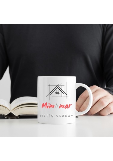Mimarlara Özel Tasarım Kupa Bardak Kişiye Özel Hediyelik Beyaz