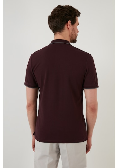 Buratti Pamuklu Slim Fit Şerit Detaylı Düğmeli Polo Yaka 4'Lü Paket Erkek T Shirt 5902118S4 Siyah-Beyaz-Haki-Vişne