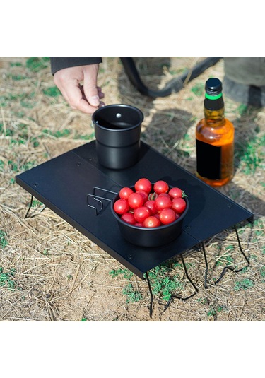 Dolıty Kamp Masası Katlanır Bacaklar Taşıma Çantası Siyah Siyah Çok Renkli