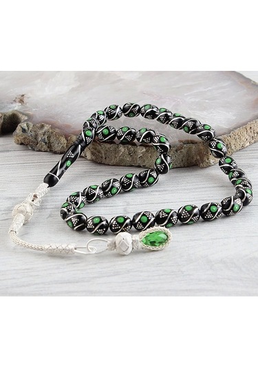 Çeşmi Bülbül İşlemeli Erzurum Oltu Taşı Tesbih