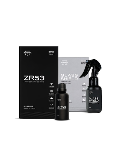 Nasiol-SET 24-ZR53 Araç Nano Seramik Kaplama,Boya Koruma ve Glasshield Nano Yağmur Kaydırıcı Sprey Seti