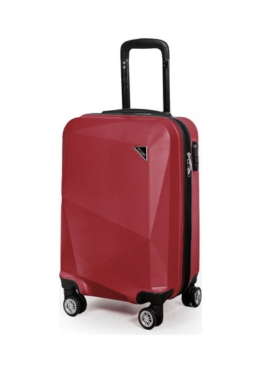 Polo&Sky Elmas Model Vişne Renk Kabin Boy Valiz Bavul Vişne