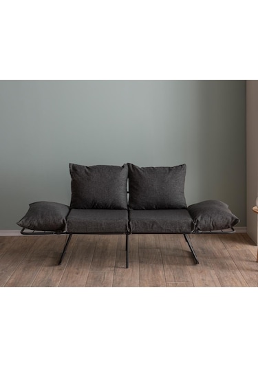 Pafu Viper İkili Katlanır Yataklı Koltuk Keten Koyu Gri