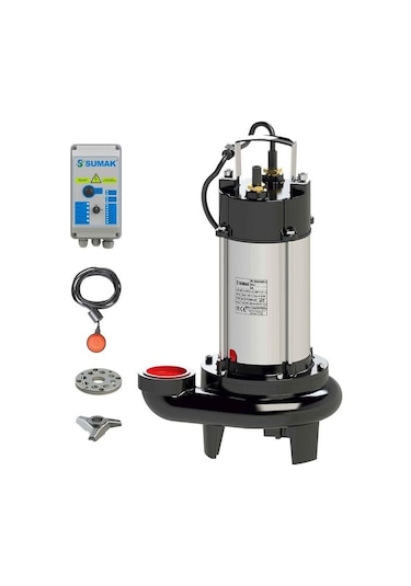 Sumak Sbrt 15/2 Bıçaklı Foseptik Dalgıç Pompa Trifaze 380v 1.5 Hp