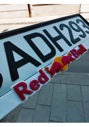 PLAKALIK RED BULL 3D MODEL TAKMATİK PLEKSİ LAZER KESİM (ÇİFT)