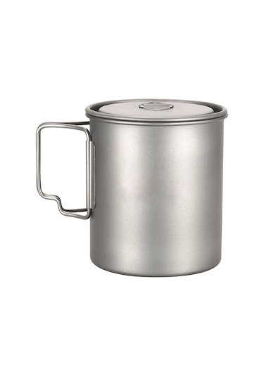 Padalink 750ml Katlanabilir Tutacaklı Titanium Kamp Su Termosu, Hafif Ve Dayanıklı, İç Ve Dış Kullanım İçin Uygun Gümüş