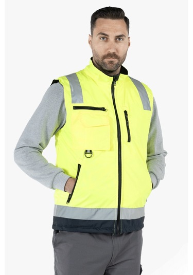 İş Yeleği Anorak Reflektörlü Fosforlu Oxford
