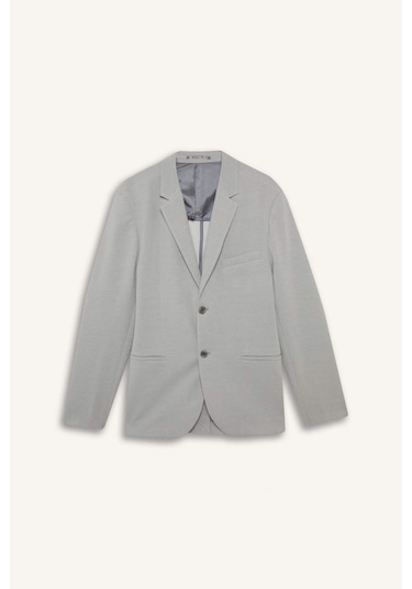 DeFacto Slim Fit Dar Kesim Yarım Astar Blazer Ceket E3447AX25SMGR323