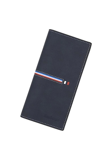 Hangfox Erkek Deri Cüzdan - Mavi, 10 Kartlık, Telefon Ve Nakit Taşıma, Zıplayıcı Kapanma, Hafif Ve Düzenli Tasarım Çok Renkli