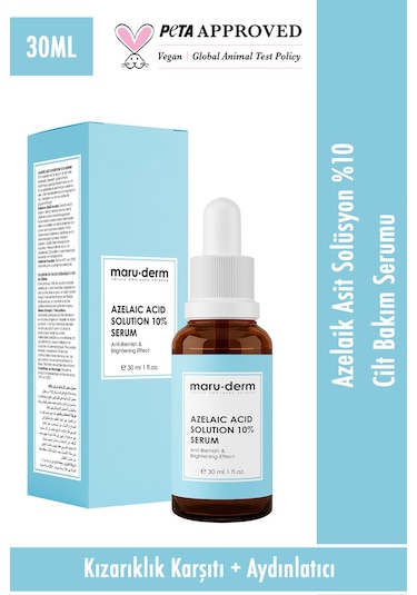 Maruderm Azelaik Asit Solüsyon %10 Aydınlatıcı Leke Karşıtı Cilt Bakım Serumu 30 ML