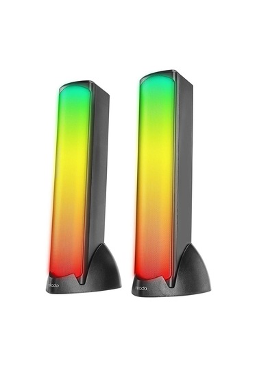 Mikado Md-183 2.0 3w-2 Bluetooth Siyah Rgb Aydınlatmalı Usb + 3.5mm Usb 5v Speaker Hoparlör