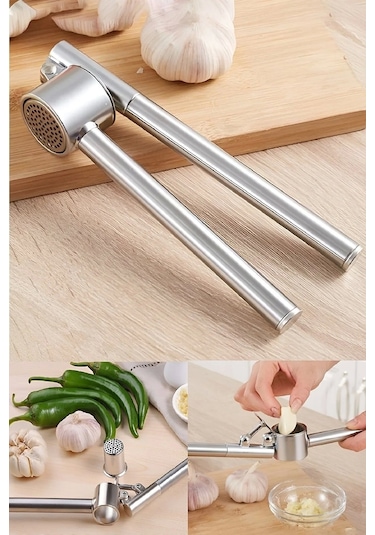 Sarımsak Ezici Konics Yuvarlak Paslanmaz Çelik Ezme Aparatı Presi