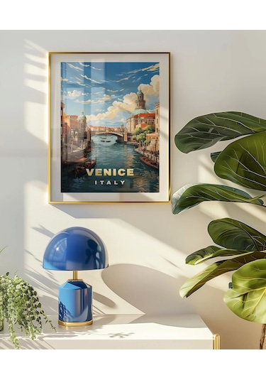 Çerçevesiz Poster Venedik Kanalı Manzarası