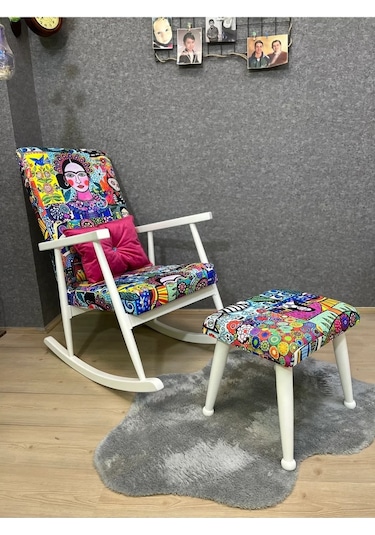 Trend Lake Diego Ahşap Ayak Uzatma Pufu Makyaj Koltuğu Bench Tabure