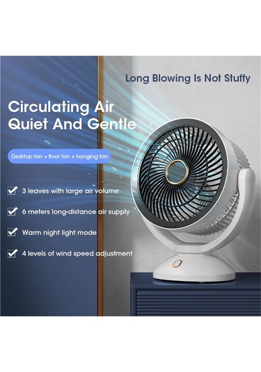 Jialan Usb Hava Sirkülasyonu Elektrikli Fan Şarj Edilebilir Masa