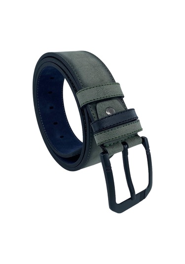 Haki Yeşil Süet Suni Deri Dikişli Model 4.5 Cm.lik Unisex Spor Kemer - 4510-10 001 Haki