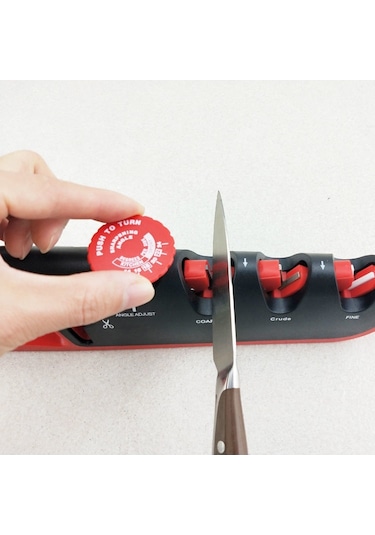 Airron Ayarlanabilir Açıya Sahip Ev Tipi Elmas Kalemtıraş-kırmızıve Siyah