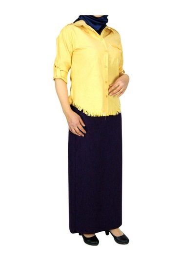 Kadın Mor Kumaş Uzun Etek Erm169-Mor-38 Mor