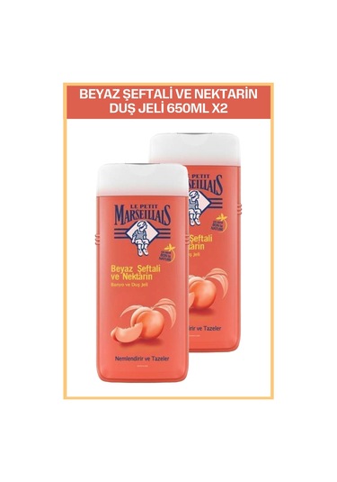 Le Petit Marseillais Beyaz Şeftali ve Nektarin Banyo ve Duş Jeli 2 x 650 ML