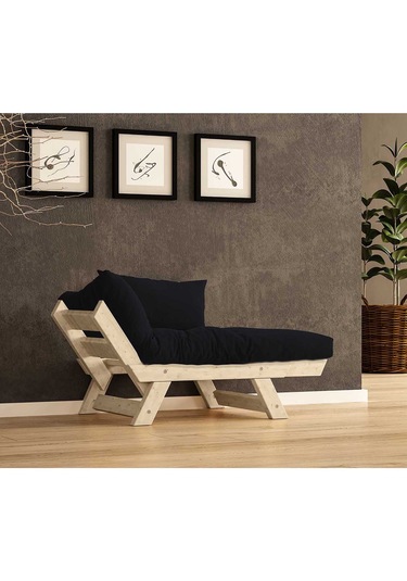 Woodesk Adalar Masif Natural-siyah Renk Berjer Cpt8149-140 Siyah