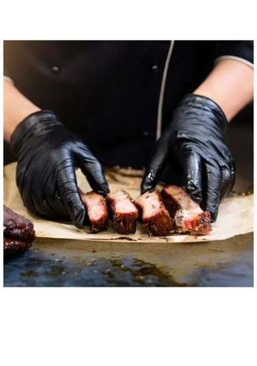 Haspet Nitril Eldiven Ekstra Kalın Siyah L 50'li