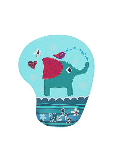 2 Parça Silikon Rahat Yastıklı Kaymaz El Dinlendirme Bileklik Mouse Pad, Renk: Fil