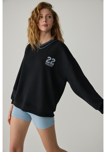 Urban Beat Oganna Kadın Siyah Sweatshirt Siyah