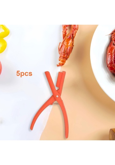 Suntek Magideal 5 Adet Istakoz Sheller Taşınabilir Karides Turuncu