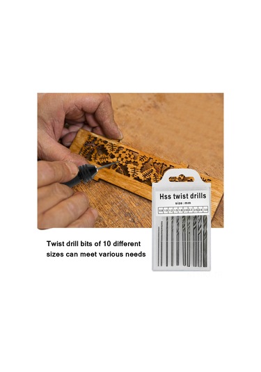 Kangvka 10 Adet Hızlı Çelik Matkap Ucu Seti 0.8-3.0mm - Taş, Ceviz, Bodrum Delme Ve Oymacılık Aracı