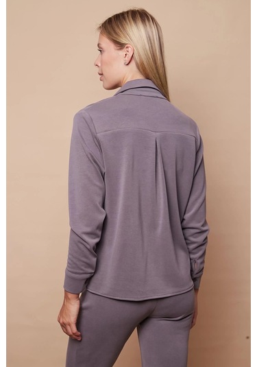 Kadın Şık Hafif Likralı Modal Kumaş Yakalı Uzun Kol Yanları Yırtmaçlı Gömlek Pantolon Için Jument 49050 -Koyu Gri K.Gri Kadın Şık Hafif Likralı Modal Kumaş Yakalı Uzun Kol Yanları Yırtmaçlı Gömlek Pantolon Için Jument 49050 -Koyu Gri K.Gri