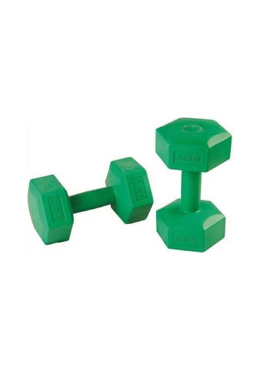 Protech 4 Kg Vinyl Yeşil Çiftli Dambıl