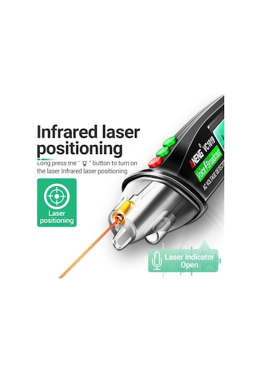 Butuglobal Aneng Vc1019 İndüksiyon Elektrikli Yüksek Hassasiyetli Hat Algılama Kesme Noktası Ses Test Kalemi Siyah