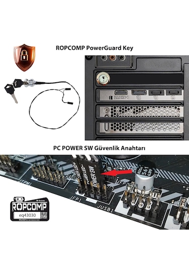 Ropcomp Powerguard Key - Pc Power Sw Güvenlik Anahtarı
