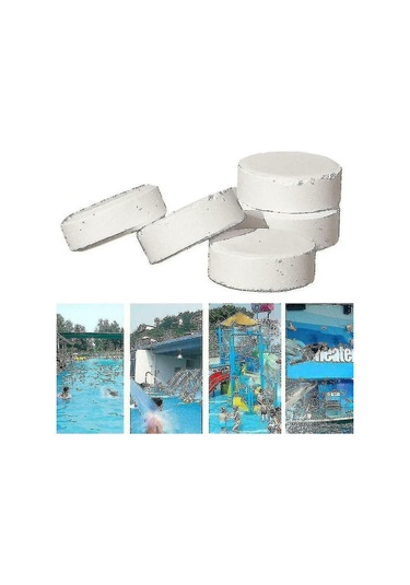 Symbee Yüzme Havuzu İçin 50 Adet Dezenfektan Klor Tabletleri - Alg Önleyici, Su Çerçevesi Artırıcı, Güneşe Dayanıklı Stabilizatörlü Beyaz