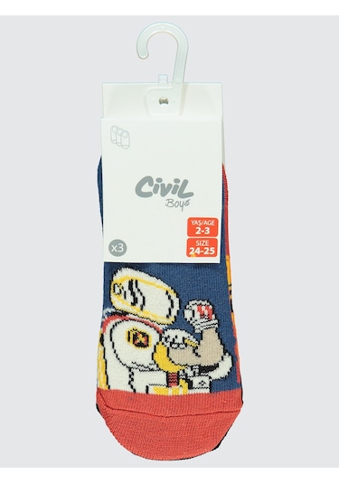 Civil Boys Erkek Çocuk 3'lü Babet Çorap 2-12 Yaş Standart Standart