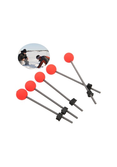 Wezone 5 Adet Çelik Ve Eva Buz Balıkçılığı Kamışı Ucu - Su Geçirmez, Taşınabilir, Dayanıklı Balıkçılık Aksesuarı