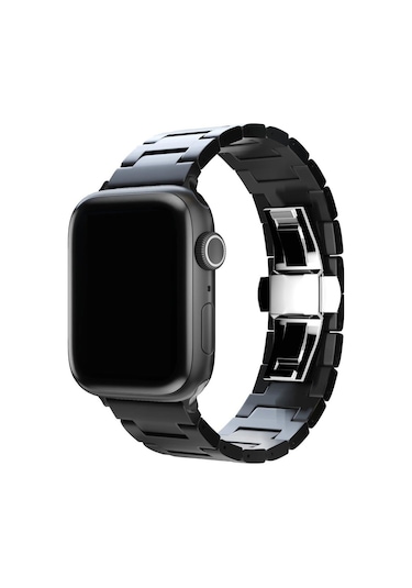 Apple Uyumlu  Watch Seri 42/44 MM Kol Seramik Metal Kordon (522684028)
