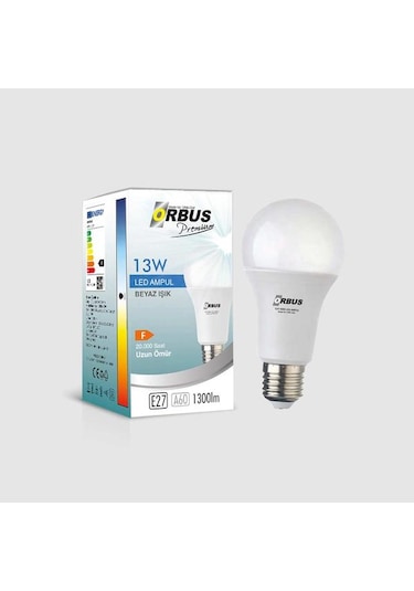 Orbus Premium 13w E27 1300lm Ampul - 6500k Beyaz Işık
