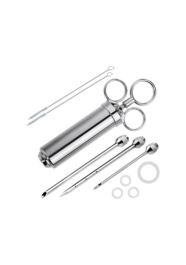 Geeksen Bbq Şırıngası Baharat İğnesi Hindi İğnesi Baharat Şırıngası Pişirme Şırıngası 20z Et Şırıngası 3 İğne Çok Renkli